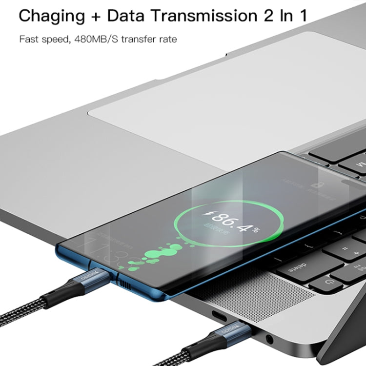 Yesido CA96 3A 66W USB-C / Type-C to USB-C / Type-C Fast Charging Cable, Length: 1.2m - USB-C & Type-C Cable by Yesido | Online Shopping UK | buy2fix