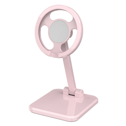 F8 Foldable Magnetic 360-degree Rotating Bracket for MagSafe Magnetic Wireless Charger (Pink) - Desktop Holder by buy2fix | Online Shopping UK | buy2fix