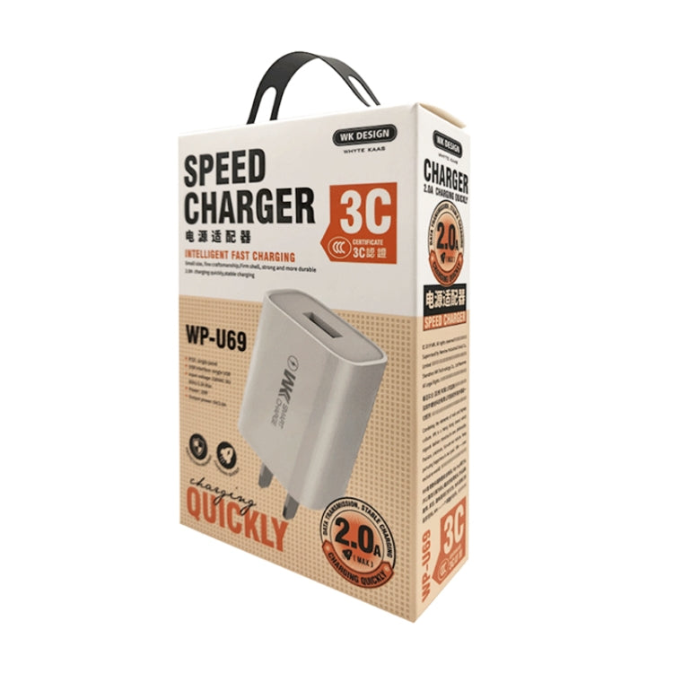 WK WP-U69 2.0A Speed Mini USB Charger, Plug Type: US Plug - Apple Accessories by WK | Online Shopping UK | buy2fix