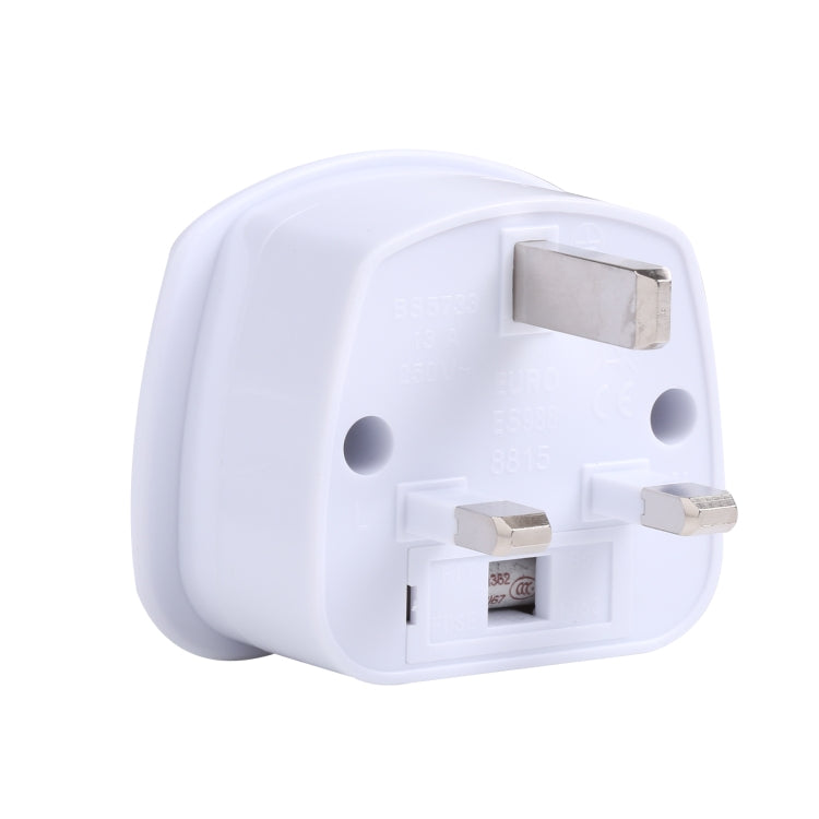 250V UK Plug to EU Plug US Plug Power Conversion Plug Converter (White) - Consumer Electronics by buy2fix | Online Shopping UK | buy2fix