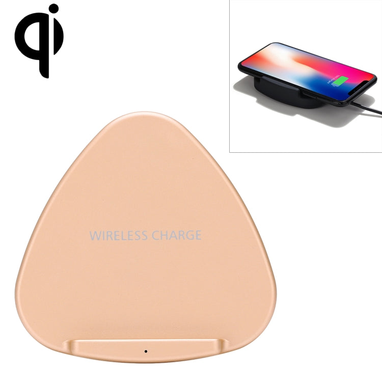 QK11 10W ABS + PC Fast Charging Qi Wireless Charger Pad(Gold) - Apple Accessories by buy2fix | Online Shopping UK | buy2fix