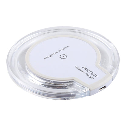 FANTASY 5V 1A Output Qi Standard Ultra-thin Wireless Charger with Charging Indicator, Support QI Standard Phones(White) - Wireless Charger by buy2fix | Online Shopping UK | buy2fix