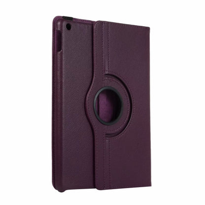 For iPad 10.2 / iPad Air 2019 10.5 / iPad 10.2 2020 Litchi Texture Horizontal Flip 360 Degrees Rotation Leather Case(Purple) - iPad 10.2 Cases by buy2fix | Online Shopping UK | buy2fix