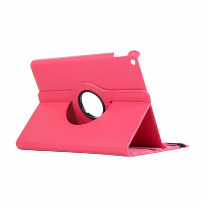 For iPad 10.2 / iPad Air 2019 10.5 / iPad 10.2 2020 Litchi Texture Horizontal Flip 360 Degrees Rotation Leather Case(Rose Red) - iPad 10.2 Cases by buy2fix | Online Shopping UK | buy2fix