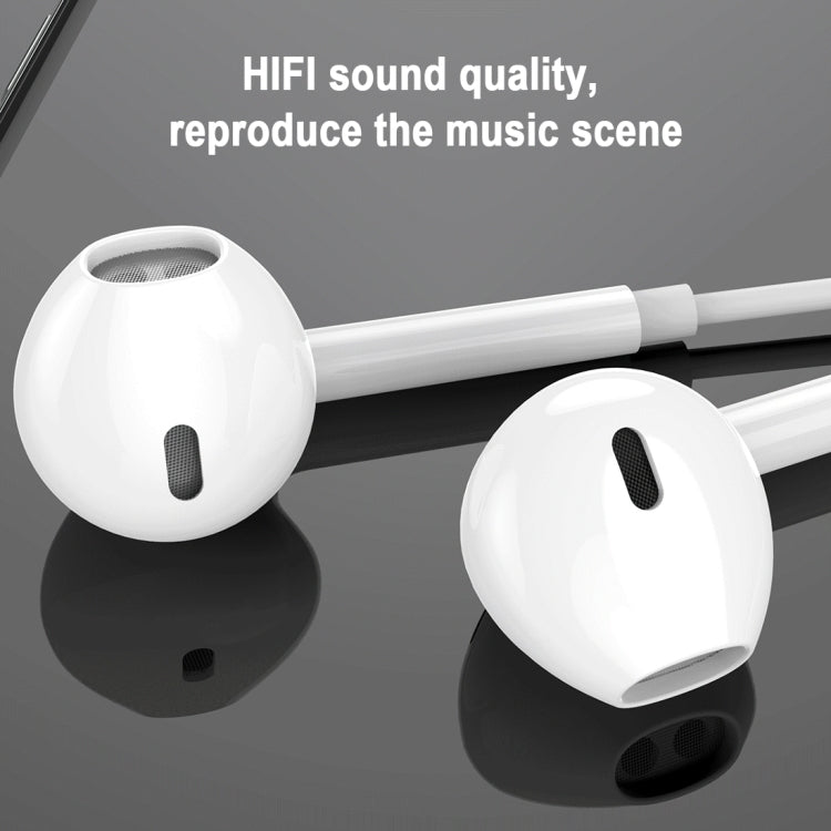 WK Y19  8 Pin In Ear Wired Control Music Earphone, Support Call, Cable Length: 1.2m (White) - In Ear Wired Earphone by WK | Online Shopping UK | buy2fix
