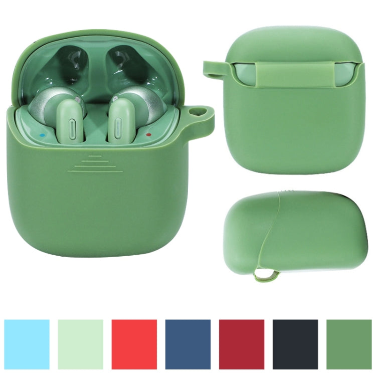 Wireless Earphones Pure Color Silicone Anti-fall Protective Case For JBL TUNE 220TWS(Blue) - JBL Earphone Case by buy2fix | Online Shopping UK | buy2fix