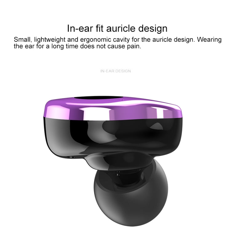 Sabbat E12 Portable In-ear Bluetooth V5.0 Earphone with Wireless Charging Box, Wireless Charging Model, For iPhone, Galaxy, Huawei, Xiaomi, HTC and Other Smartphones(Purple) - Bluetooth Earphone by Sabbat | Online Shopping UK | buy2fix