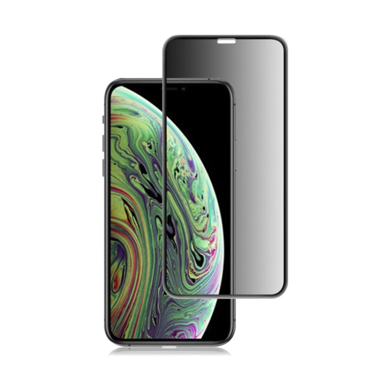 For iPhone 11 Pro / XS / X mocolo 0.33mm 9H 3D Round Edge Privacy Anti-glare Tempered Glass Film(Black) - iPhone X & XS Tempered Glass by mocolo | Online Shopping UK | buy2fix