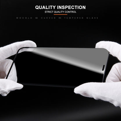 For iPhone 11 Pro / XS / X mocolo 0.33mm 9H 3D Round Edge Privacy Anti-glare Tempered Glass Film(Black) - iPhone X & XS Tempered Glass by mocolo | Online Shopping UK | buy2fix