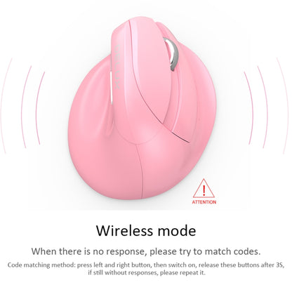 DELUX M618 Mini 2.4G Wireless 2400DPI USB Rechargeable Ergonomic Vertical Mouse (Pink) - Wireless Mice by DELUX | Online Shopping UK | buy2fix