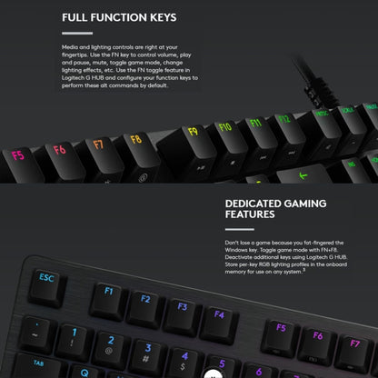 Logitech G512 RGB L-axis Mechanical Wired Gaming Keyboard, Length: 1.8m (Black) - Computer & Networking by Logitech | Online Shopping UK | buy2fix