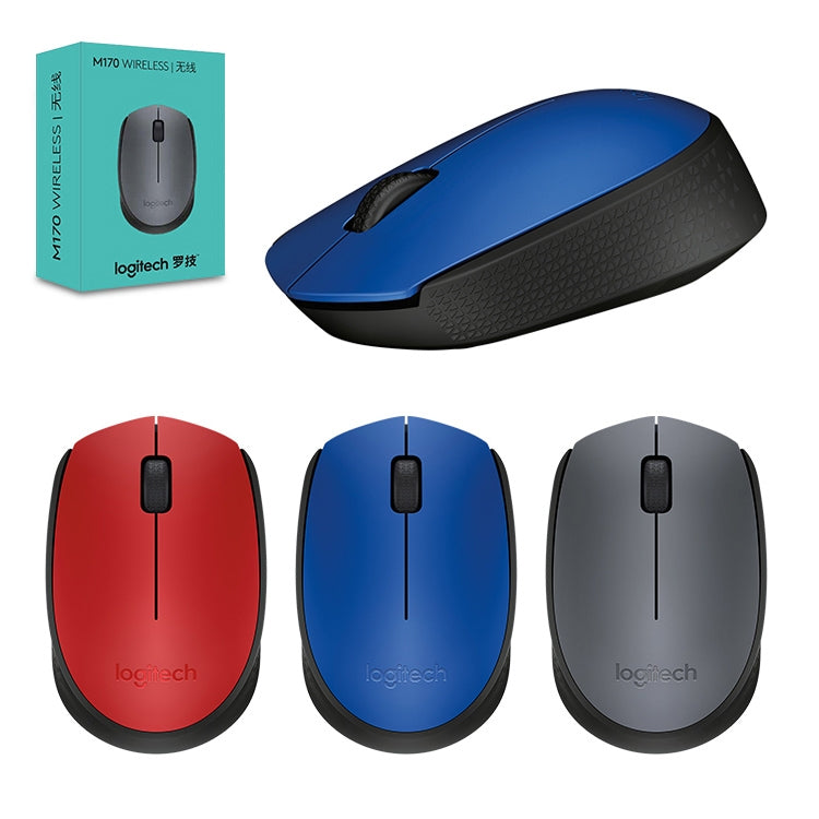 Logitech M170 1000DPI USB Wireless Mouse with 2.4G Receiver (Blue) - Wireless Mice by Logitech | Online Shopping UK | buy2fix