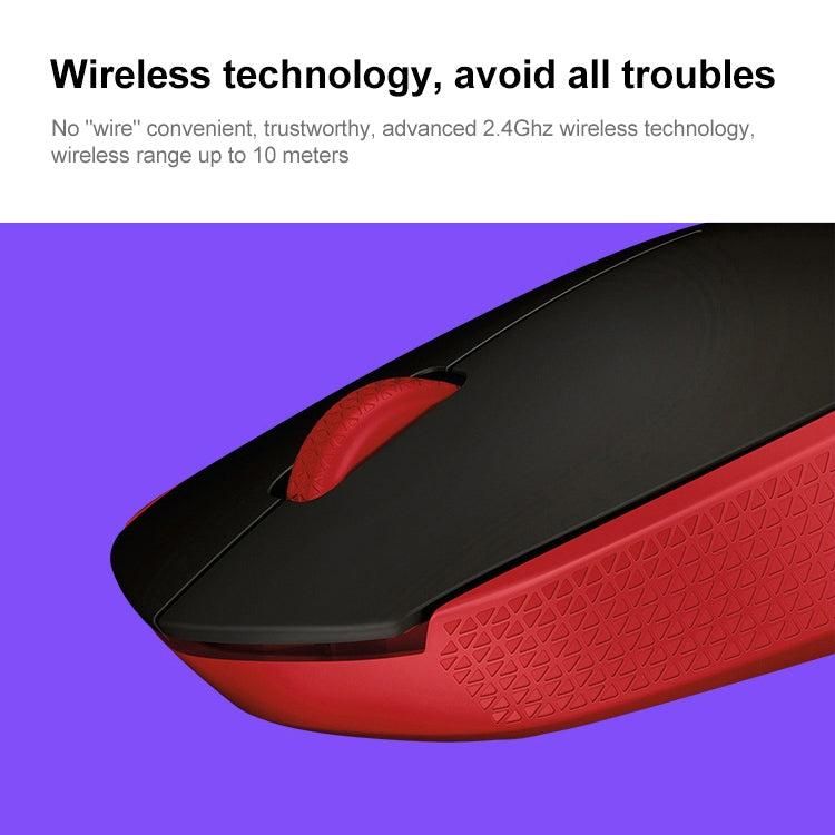 Logitech M171 1000DPI USB Wireless Mouse with 2.4G Receiver (Red) - Wireless Mice by Logitech | Online Shopping UK | buy2fix