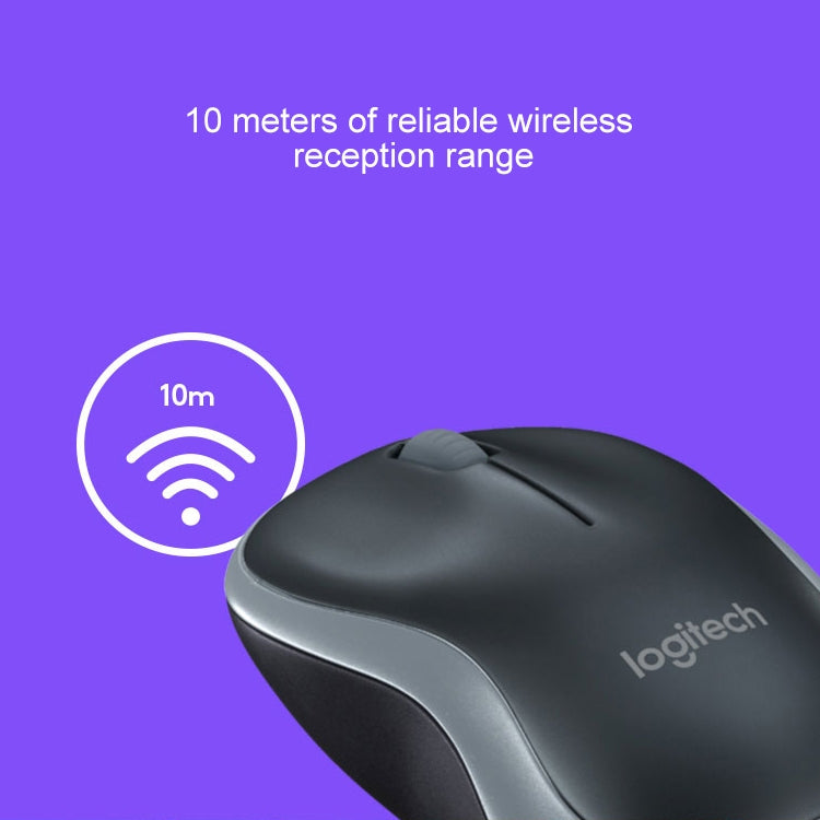 Logitech M186 Wireless Mouse Office Power Saving USB Laptop Desktop Computer Universal (Black Blue) - Computer & Networking by Logitech | Online Shopping UK | buy2fix