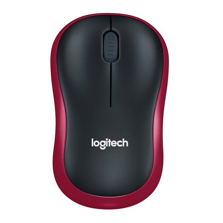 Logitech M186 Wireless Mouse Office Power Saving USB Laptop Desktop Computer Universal (Black Red) - Wireless Mice by Logitech | Online Shopping UK | buy2fix