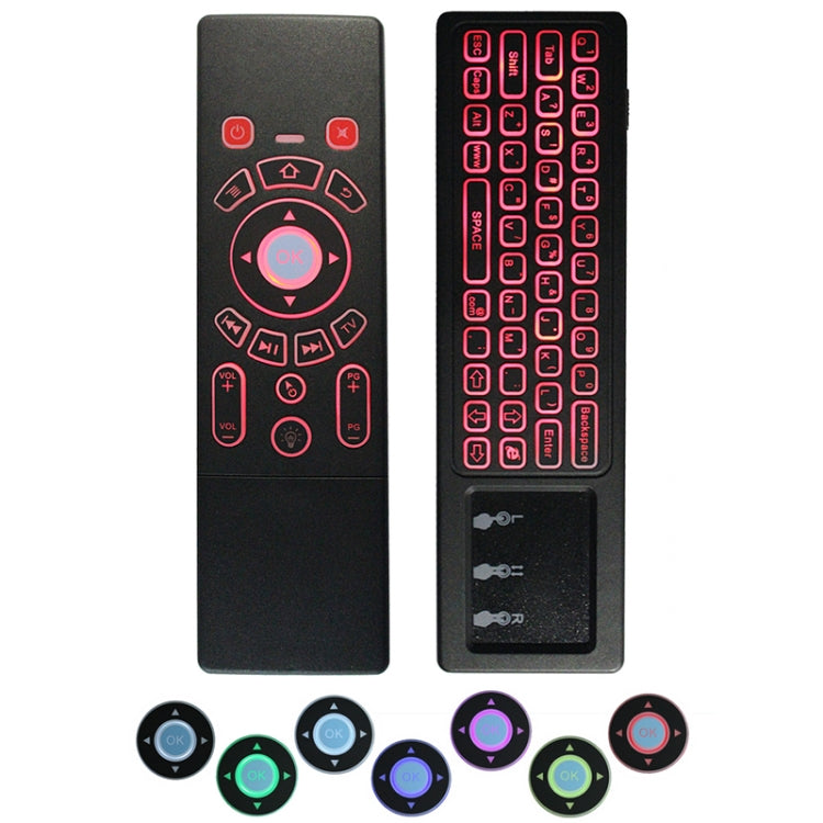 T6 Colorful Light Version Air Mouse 2.4GHz Wireless Keyboard Remote Controller with Touchpad & IR Learning for PC, Android TV Box / Smart TV, Multi-media Devices - MINI PC Accessories & Gadgets by buy2fix | Online Shopping UK | buy2fix