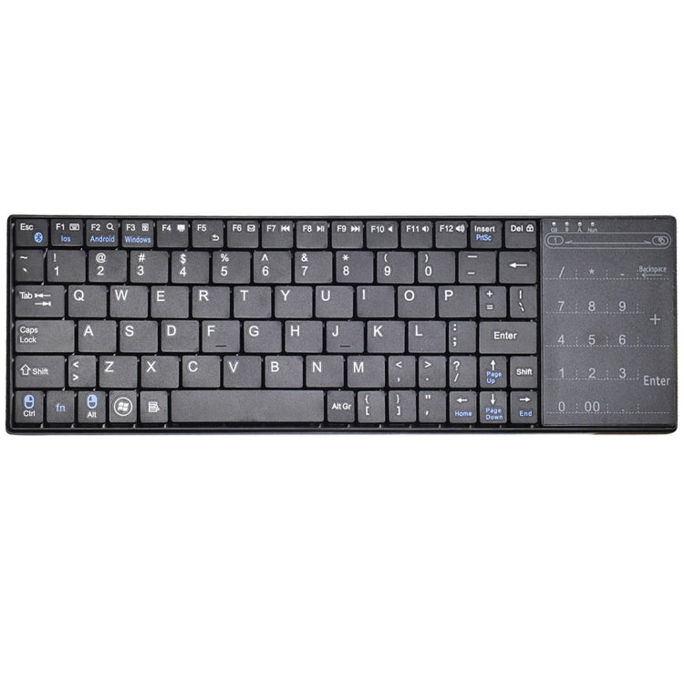 K-07 ABS Wireless Chargeable Bluetooth Touch Keyboard(Black) - Computer & Networking by buy2fix | Online Shopping UK | buy2fix