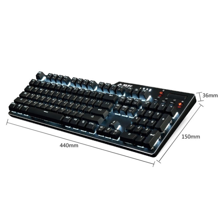 Ajazz AK35I Multimedia Knob Gaming Backlight Alloy Machinery Keyboard (Black Tea Axis) - Wired Keyboard by Ajazz | Online Shopping UK | buy2fix