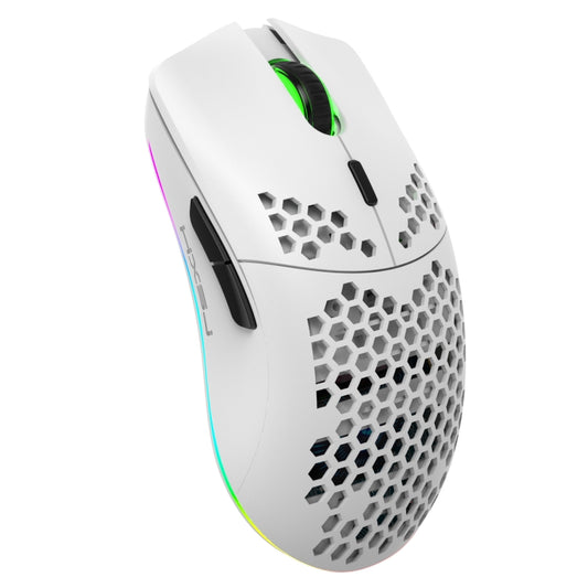 HXSJ T66 7 Keys Colorful Lighting Programmable Gaming Wireless Mouse (White) - Wireless Mice by HXSJ | Online Shopping UK | buy2fix