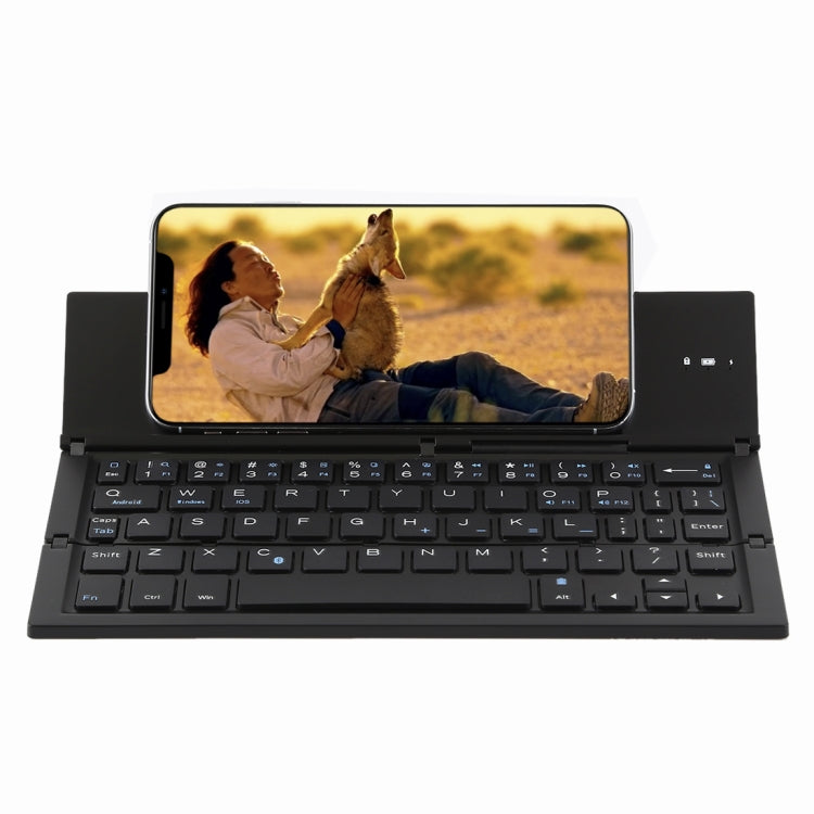 GK608 Ultra-thin Foldable Bluetooth V3.0 Keyboard, Built-in Holder, Support Android / iOS / Windows System (Black) - Wireless Keyboard by buy2fix | Online Shopping UK | buy2fix