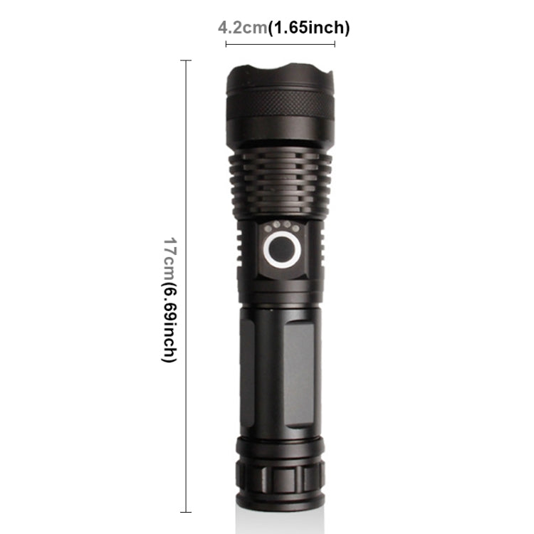 X81-P50 Luminous Flux: 3500lm LED Flashlight, Retractable Focus Function (Black) - LED Light by buy2fix | Online Shopping UK | buy2fix