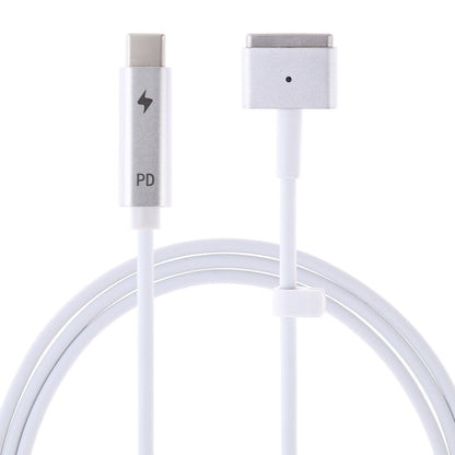 45W / 60W / 65W 5 Pin MagSafe 2 (T-Shaped) to USB-C / Type-C PD Charging Cable(White) - Cable & Adapter by buy2fix | Online Shopping UK | buy2fix