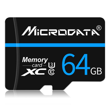 MICRODATA 64GB U3 Blue Line and Black TF(Micro SD) Memory Card - Micro SD Card by MiCRODATA | Online Shopping UK | buy2fix