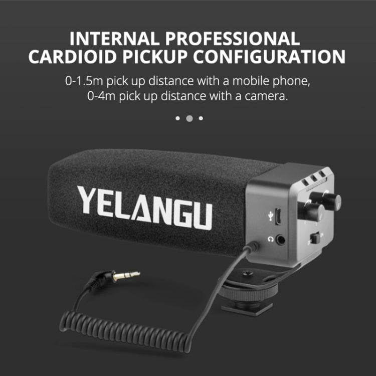 YELANG MIC09 Shotgun Gain Condenser Broadcast Microphone with Windshield for Canon / Nikon / Sony DSLR Cameras, Smartphones(Black) - Consumer Electronics by YICHUANG | Online Shopping UK | buy2fix