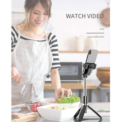 L02 100cm Multi-function Adjustable Bluetooth Self-timer Pole Tripod Selfie Stick (White) - Consumer Electronics by buy2fix | Online Shopping UK | buy2fix