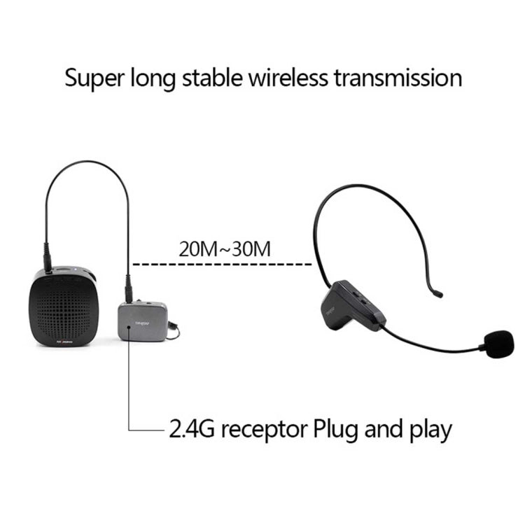 ASiNG WM01 2.4GHz Wireless Audio Transmission Electronic Pickup Microphone, Transmission Distance: 50m - Midrange Speaker & Frequency Divider by ASiNG | Online Shopping UK | buy2fix