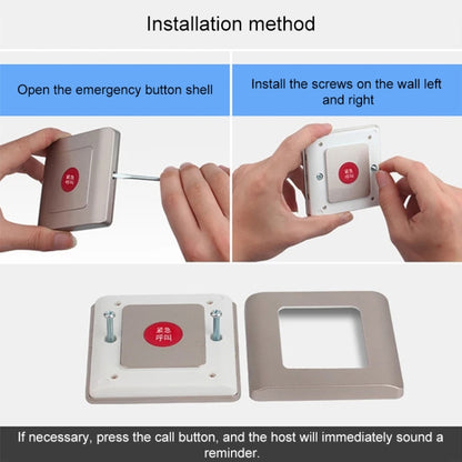 CW-01 Wireless Disabled Toilet Alarm Call Button Set - Security by buy2fix | Online Shopping UK | buy2fix