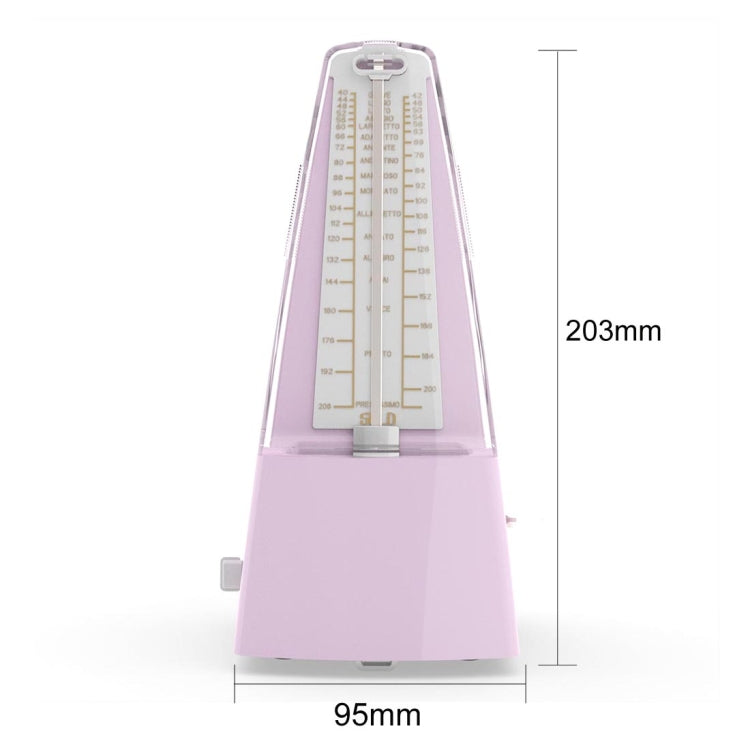 Piano Guitar Drum Violin Zither Universal Mechanical Metronome, Classic Version(Pink) - Stringed Instruments by buy2fix | Online Shopping UK | buy2fix