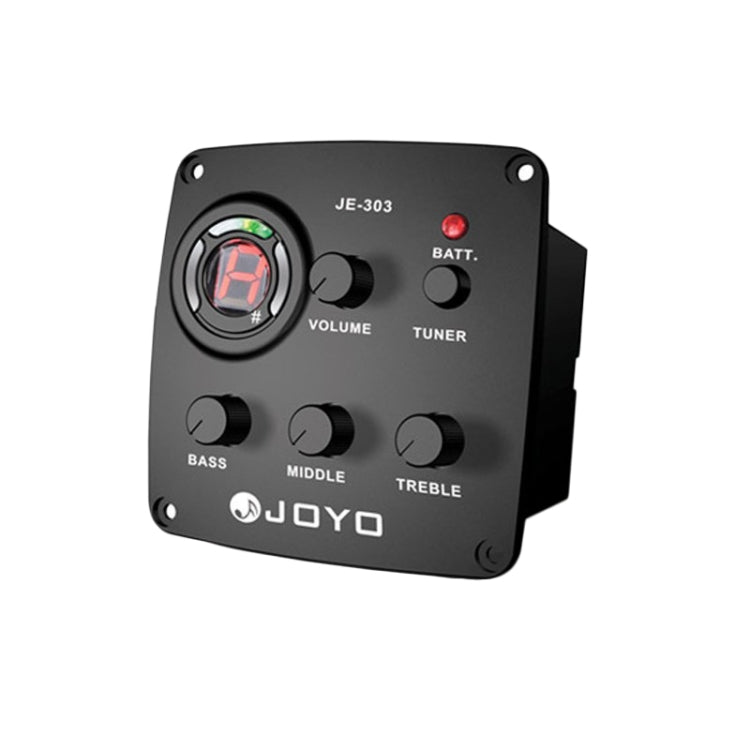 JOYO JE-303 Guitar Pickup 3-Band EQ Preamp Tuner Pickup Equalizer with Tuning Function(Black) - String Instrument Accessories by JOYO | Online Shopping UK | buy2fix