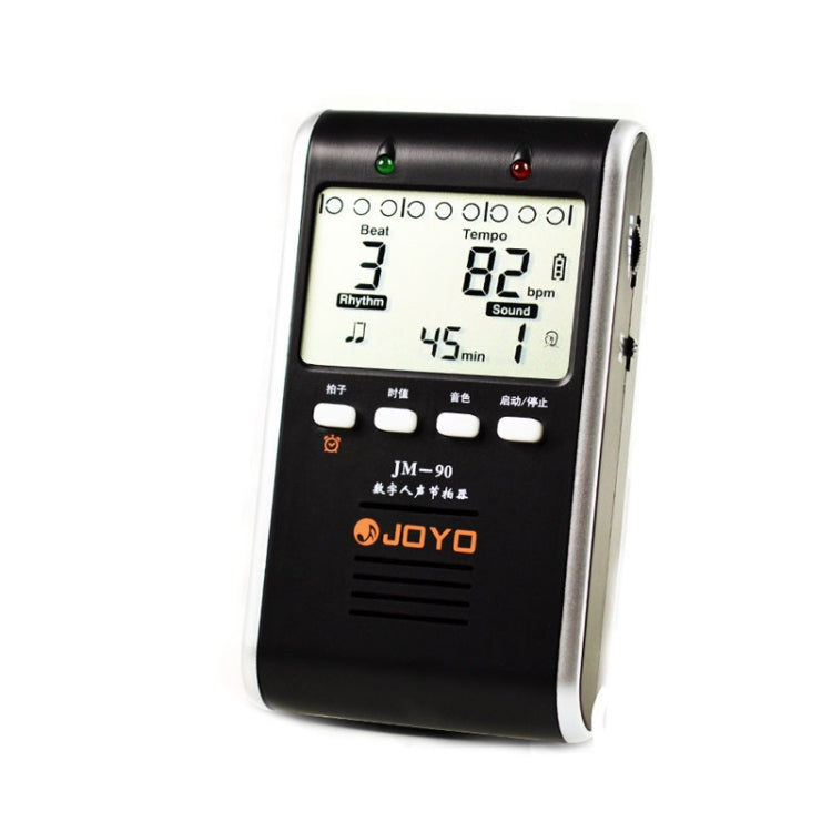 JOYO JM-90 Mini Portable Rechargeable Clip-on LED Indicator Electronic Digital Metronome Tone Generator Tuner for Guitar Violin Ukulele(Black) - Stringed Instruments by JOYO | Online Shopping UK | buy2fix