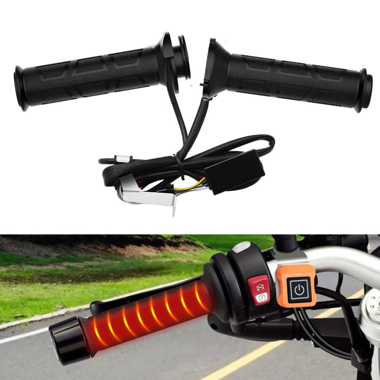 WUPP CS-095D1 Motorcycle Modified Adjustable Temperature Silicone Universal Electric Heating Hand Cover Heated Grip Handlebar(Black) - Grips by WUPP | Online Shopping UK | buy2fix