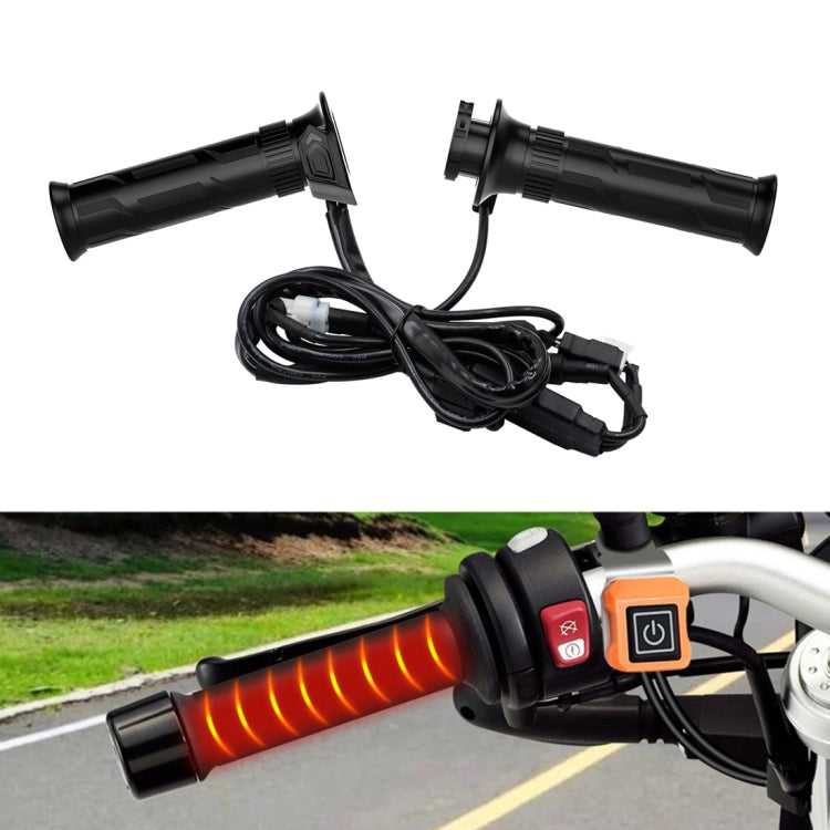 WUPP CS-990A1 Motorcycle Modified Intelligent Electric Heating Hand Cover Heated Grip Handlebar with Five Gear Temperature Control & Five Colors Indicator (Black) - Grips by WUPP | Online Shopping UK | buy2fix