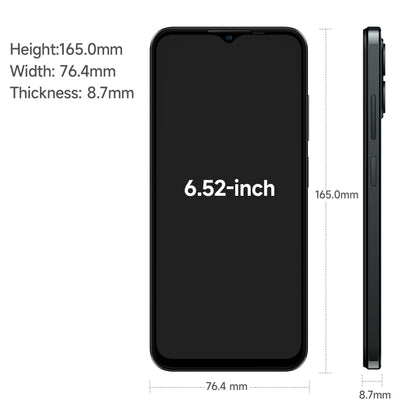 [HK Warehouse] Ulefone Note 16 Pro, 8GB+128GB, Dual Back Cameras, Face ID & Side Fingerprint Identification, 4400mAh Battery, 6.52 inch Android 13 Unisoc T606 OctaCore up to 1.6GHz, Network: 4G, Dual SIM, OTG(Black) - Ulefone by Ulefone | Online Shopping UK | buy2fix