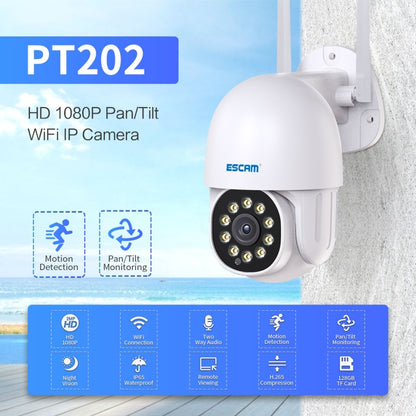 ESCAM PT202 HD 1080P PAN / Tilt / Zoom AI Humanoid Detection WiFi IP Camera, Support Night Vision / TF Card / Two-way Audio(AU Plug) - Security by ESCAM | Online Shopping UK | buy2fix