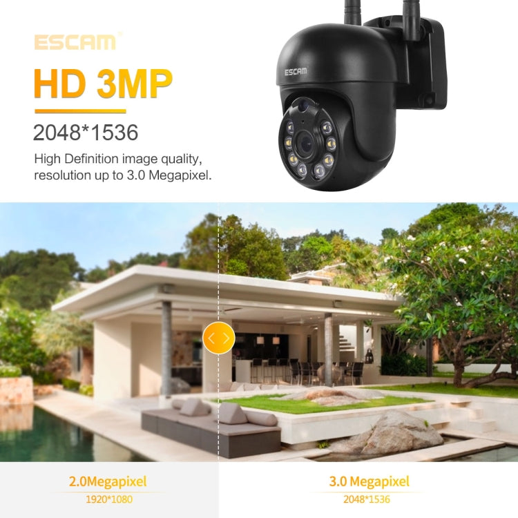 ESCAM WNK610 3.0 Million Pixels Wireless Dome IP Camera, Support Motion Detection & Two-way Audio & Full-color Night Vision & TF Card, AU Plug - Dome Camera by ESCAM | Online Shopping UK | buy2fix