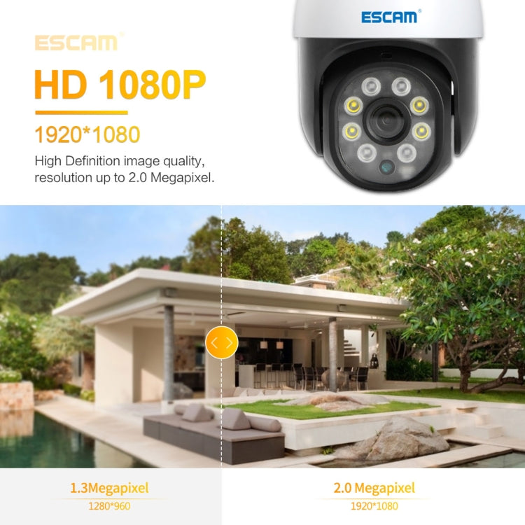 ESCAM PT207 HD 1080P WiFi IP Camera, Support Two Way Audio / Motion Detection / Night Vision / TF Card - Security by ESCAM | Online Shopping UK | buy2fix