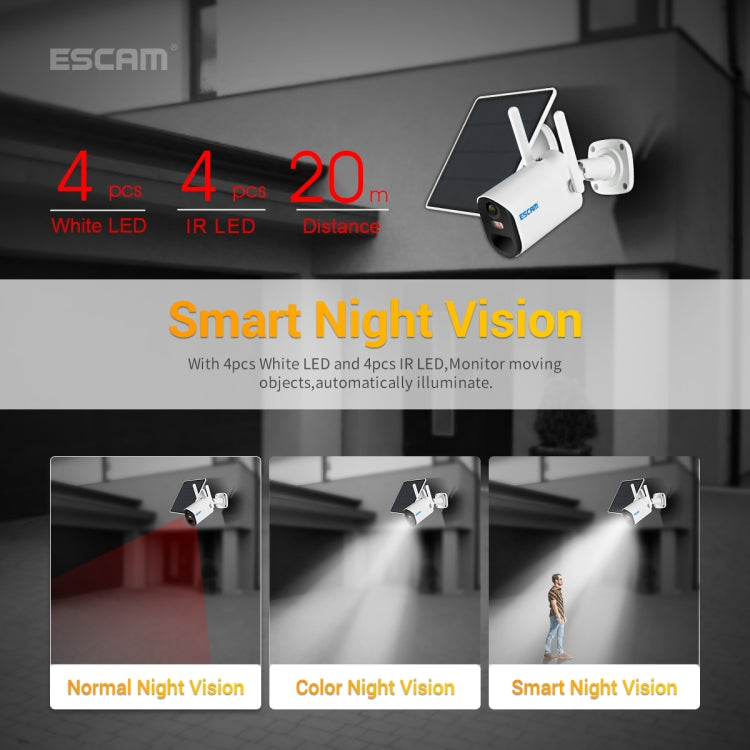 ESCAM QF490 HD 1080P 4G 3.8W Solar Panel IP Camera, EU Version - Security by ESCAM | Online Shopping UK | buy2fix
