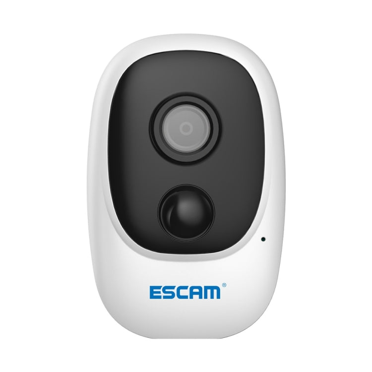 ESCAM G08 HD 1080P IP65 Waterproof PIR IP Camera with Solar Panel, Support TF Card / Night Vision / Two-way Audio (White) - Security by ESCAM | Online Shopping UK | buy2fix