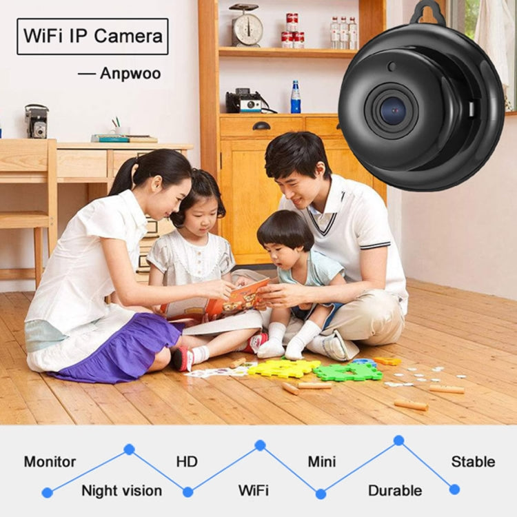 Anpwoo MN001 3518Ev200 1.0 MP Mini HD WiFi IP Camera with 6 PCS Infrared LEDs, Support Motion Detection & Night Vision & TF Card(Max 64GB) - Mini Camera by Anpwoo | Online Shopping UK | buy2fix