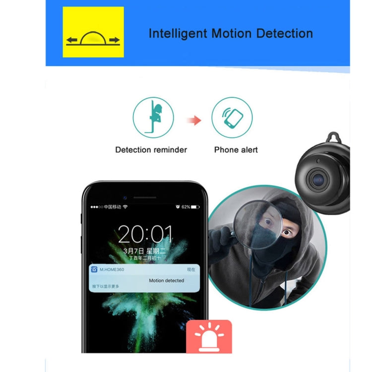 Anpwoo MN001 3518Ev200 1.0 MP Mini HD WiFi IP Camera with 6 PCS Infrared LEDs, Support Motion Detection & Night Vision & TF Card(Max 64GB) - Security by Anpwoo | Online Shopping UK | buy2fix