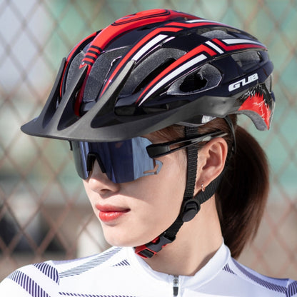 GUB A2 Unisex Bicycle Helmet With Tail Light(Red Black) - Protective Helmet & Masks by GUB | Online Shopping UK | buy2fix