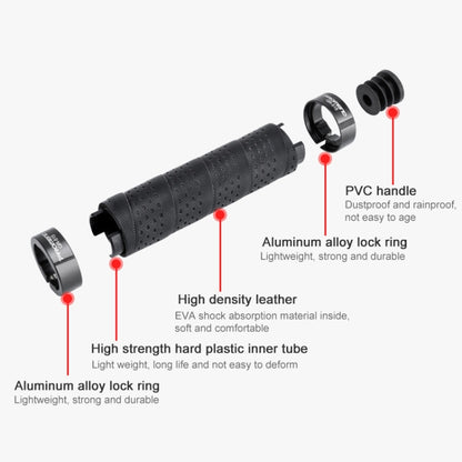 PROMEND GR-515 1 Pair Shock-absorbing Anti-skid Mountain Bike Grips Cover (Black White) - Outdoor & Sports by PROMEND | Online Shopping UK | buy2fix