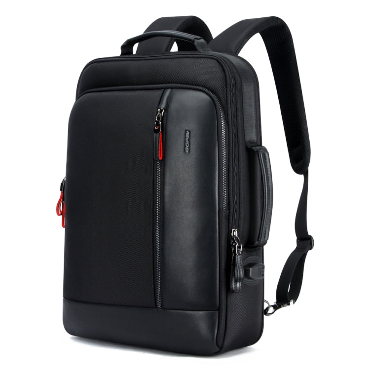 Bopai 751-006641 Large Capacity Business Fashion Breathable Laptop Backpack with External USB Interface, Size: 30 x 15 x 44cm(Black) - Backpack by Bopai | Online Shopping UK | buy2fix