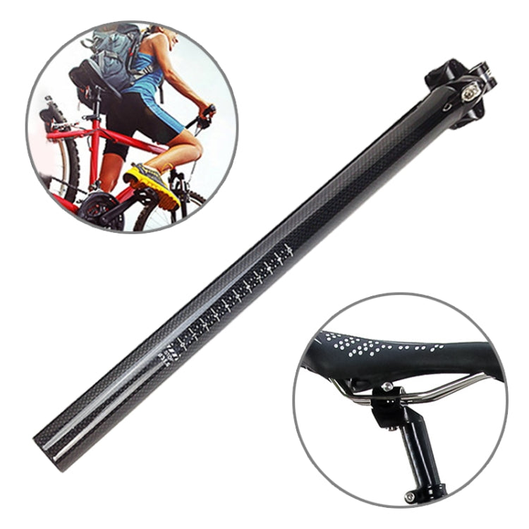 TOSEEK 3K Carbon Fiber Mountain Bike Road Bike Bicycle Seat Tube Seatpost Seat Fitting Seat Pole Bicycle Fittings, Size: 27.2x350mm - Outdoor & Sports by TOSEEK | Online Shopping UK | buy2fix