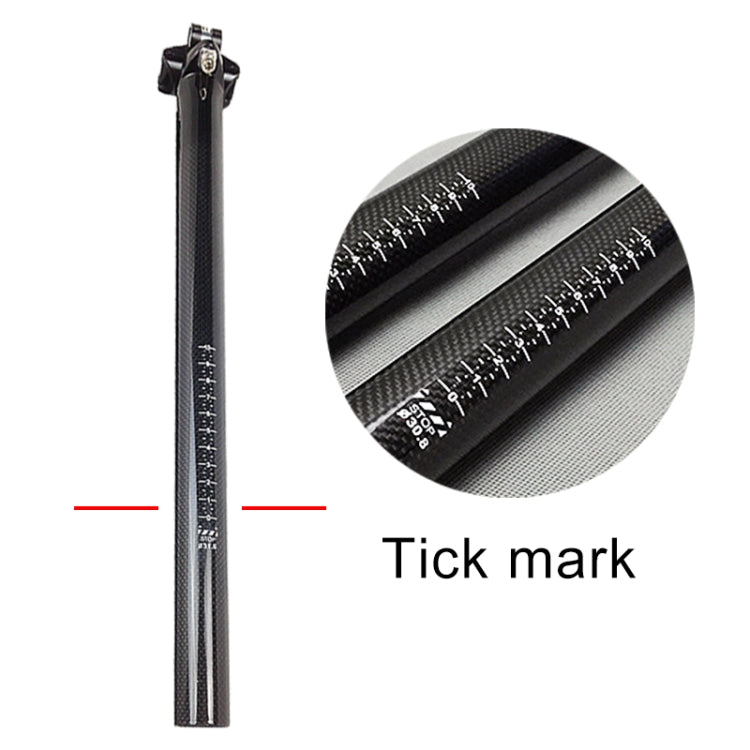 TOSEEK 3K Carbon Fiber Mountain Bike Road Bike Bicycle Seat Tube Seatpost Seat Fitting Seat Pole Bicycle Fittings, Size: 27.2x350mm - Bicycle Seat Posts by TOSEEK | Online Shopping UK | buy2fix