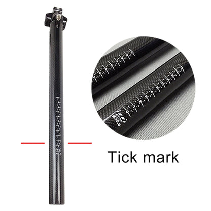 TOSEEK 3K Carbon Fiber Mountain Bike Road Bike Bicycle Seat Tube Seatpost Seat Fitting Seat Pole Bicycle Fittings, Size: 27.2x400mm - Bicycle Seat Posts by TOSEEK | Online Shopping UK | buy2fix